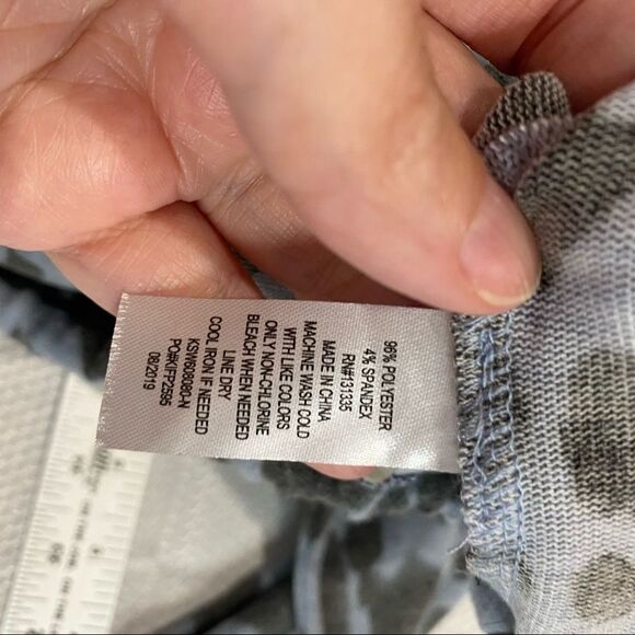 Socialite Blue Gray Leopard Animal Print Top - Picture 3 of 7